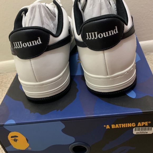 A Bathing Ape Bape Sta JJJJound White Navy Size 7 - Picture 5 of 14